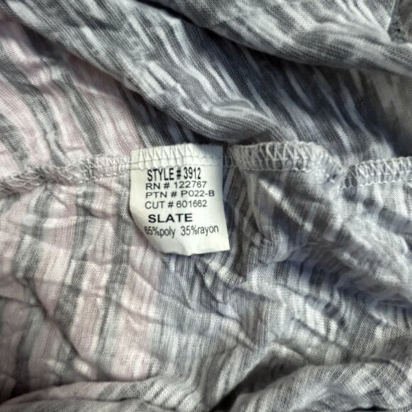 David Cline Womens V-Neck Striped Short-Sleeve Slate Top Small Gray/Pink Casual - Picture 4 of 8